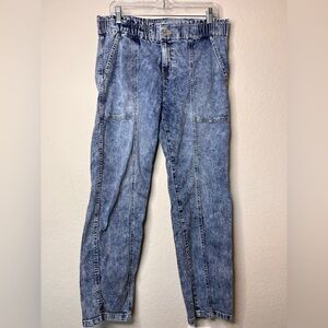 William Rast Slouchy Boyfriend Jeans Acid Wash Women’s 29 Elastic Waist Stretch